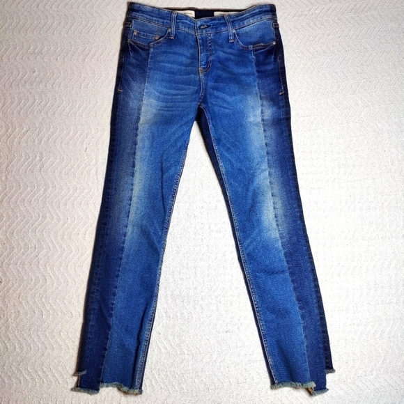 Pilcro & The Letterpress Anthropologie Womens Parallel Raw Hem Straight Jeans 29 - Picture 2 of 15